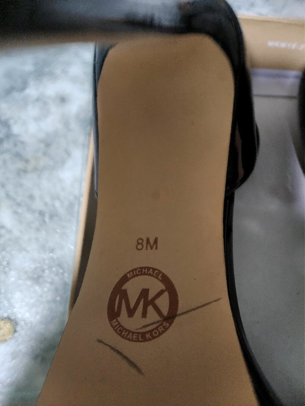 Michael Kors Jordyn Black Patent Leather Platform Sandal New In Box Size 8M - Picture 5 of 5